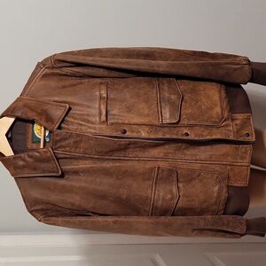 Cabela's Genuine Leather Bomber Jacket For Ladys